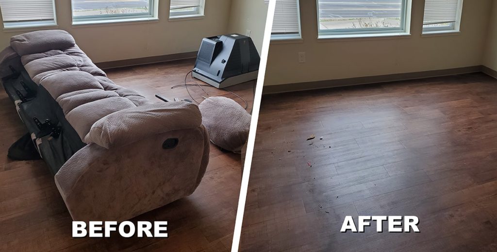 before and after furniture removal