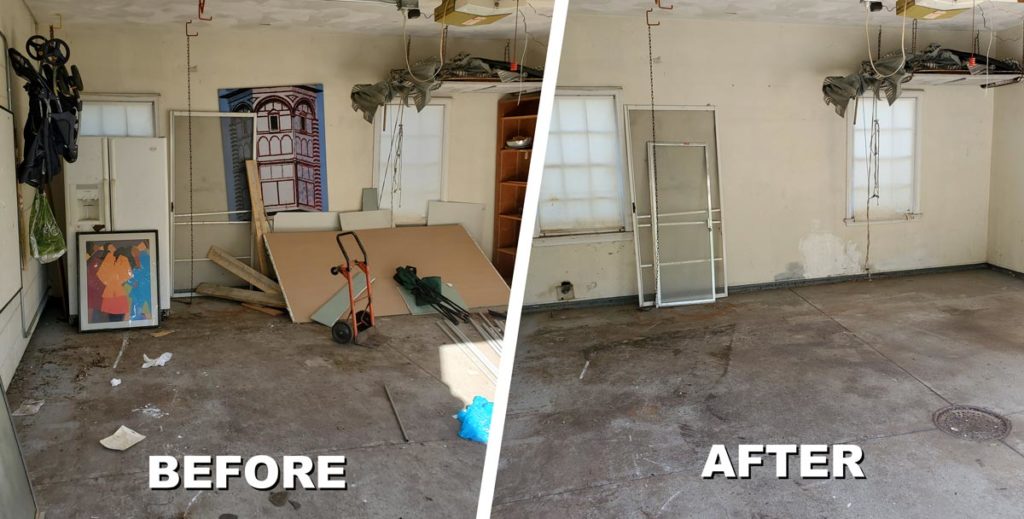 before and after garage cleanout